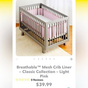 Breathable baby mesh crib Liner